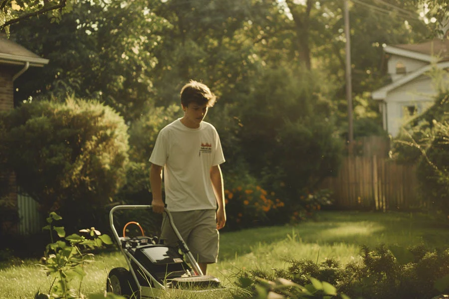 self powered lawn mowers